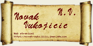 Novak Vukojičić vizit kartica